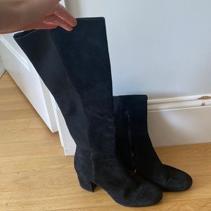 Sam Edelman size 9 suede black high boots. Worn once.